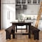 Flash Furniture Rectangle 40 in W, 84 in L, 30 in H, Pine Wood, Pinus Glabra, Steel, Mahogany XA-F-84X40-MG-GG - alternate 7